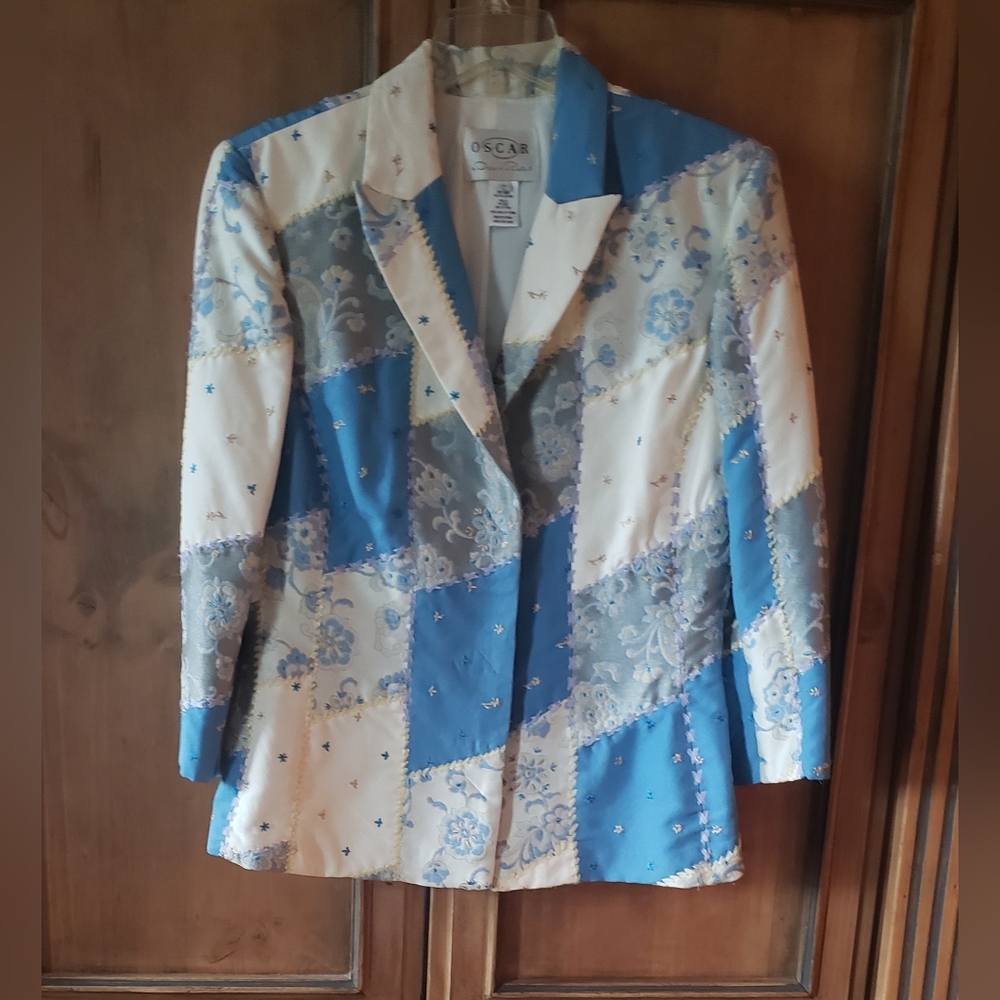 OSCAR DE LA RENTA Vintage Silk Jacket. Size 12